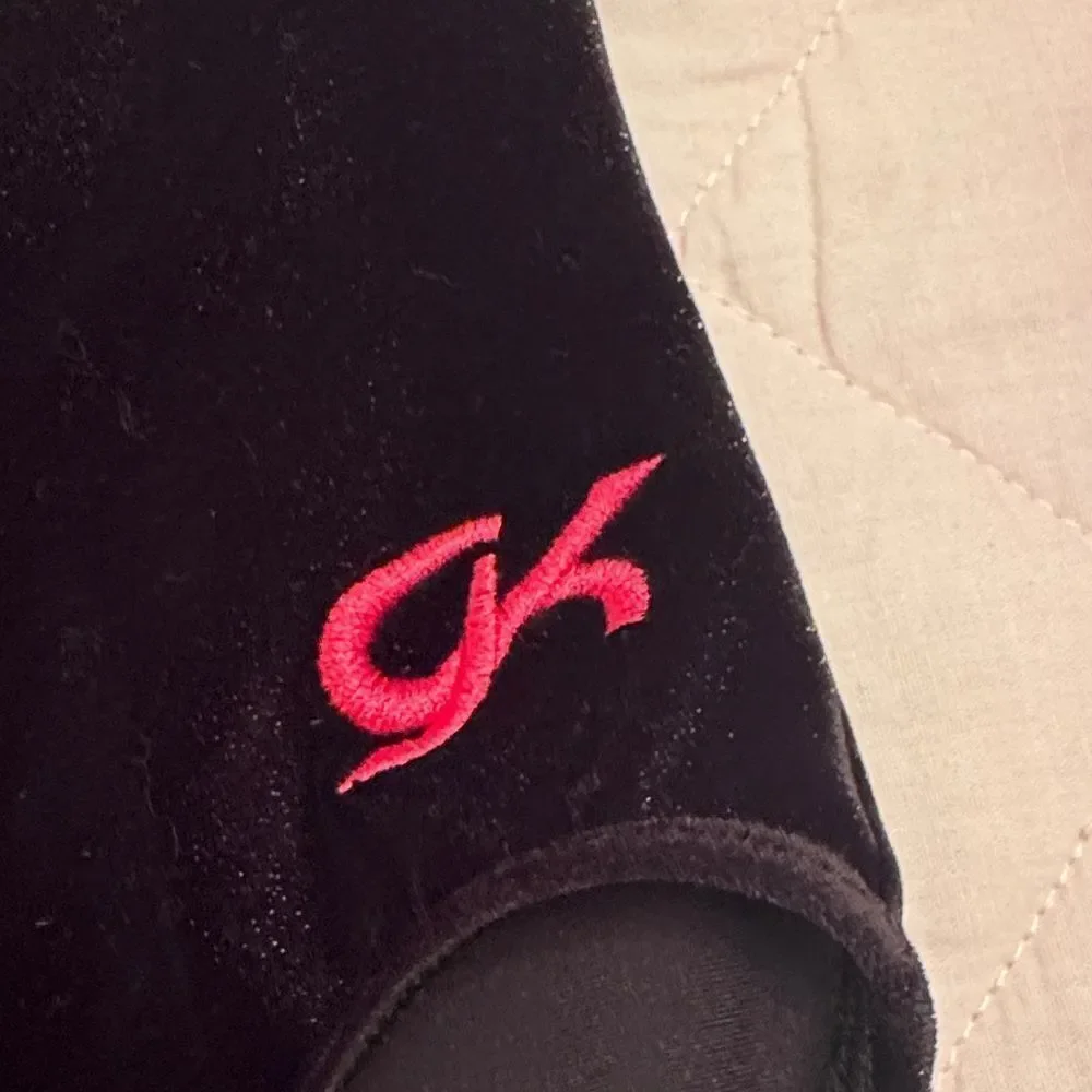 GK Black and Pink Leotard with Silver Detailing